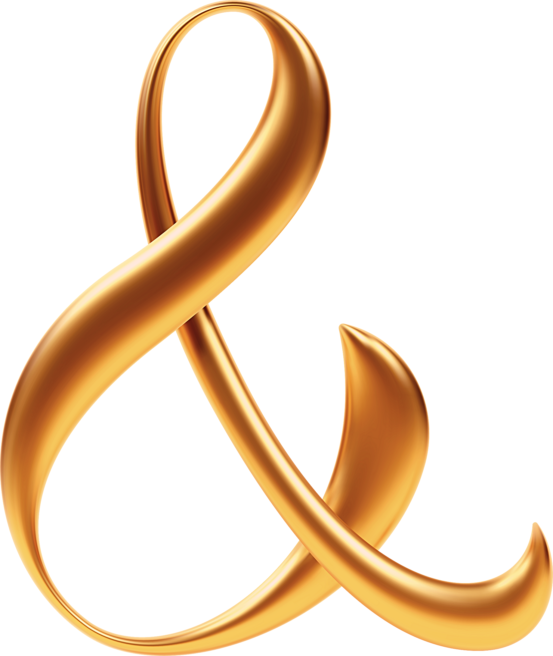 Golden Ampersand Symbol